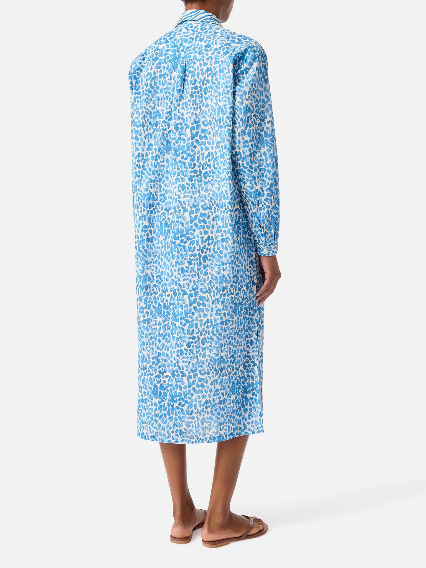 Abito lungo Adeline con stampa animalier leopardata