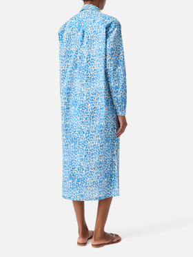 Abito lungo Adeline con stampa animalier leopardata