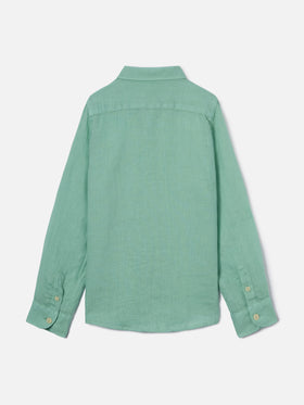 Sage green Agnes shirt in linen