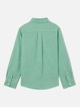 Sage green Agnes shirt in linen