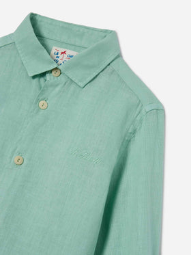 Sage green Agnes shirt in linen