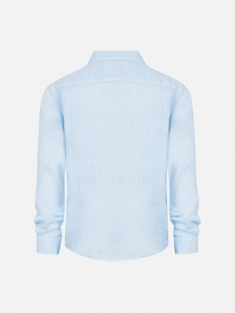 Agnes light blue linen shirt