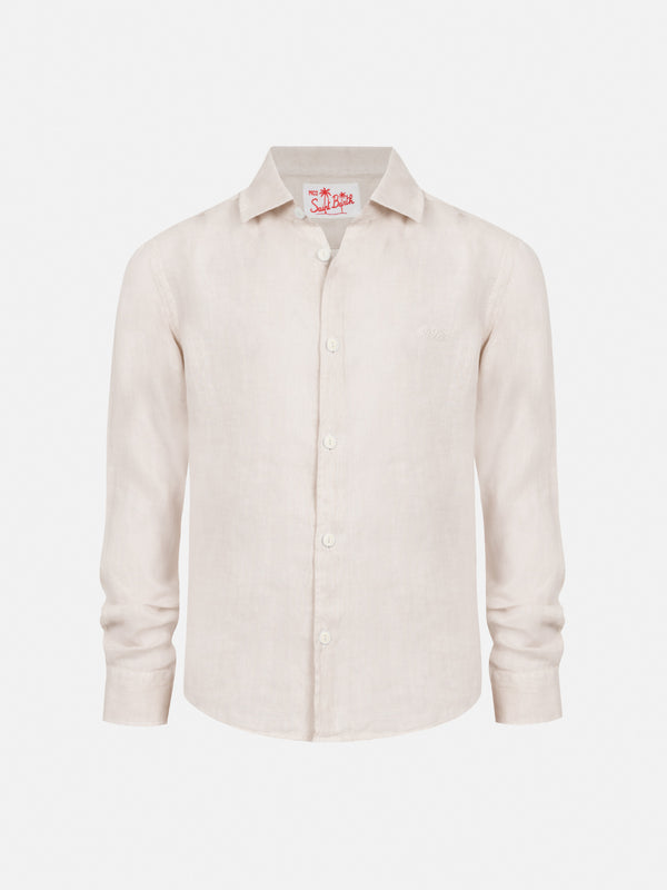 Agnes off-white linen shirt