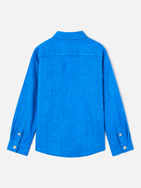 Blue Agnes linen shirt