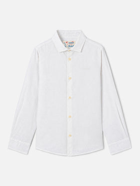 Camicia Agnes in lino bianco