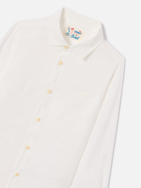 Camicia Agnes in lino bianco
