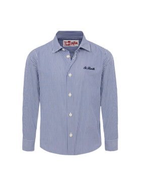 Agnes navy blue cotton shirt with Snoopy print | SNOOPY PEANUTS® SPECIAL EDITION