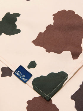 Aidan beach towel with cow print and logo