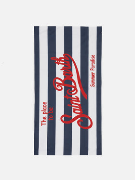 Microfiber beach towel Aidan with striped print - MC2 Saint Barth