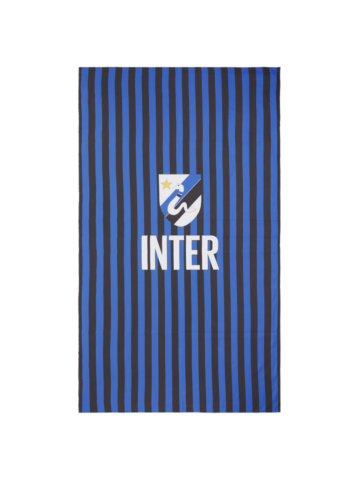 Microfiber striped beach towel Aidan with Inter print | INTER FC SPECIAL EDITION