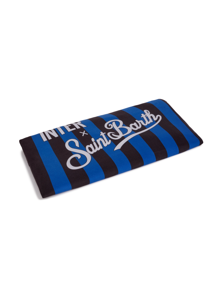 Microfiber striped beach towel Aidan with Inter print | INTER FC SPECIAL EDITION