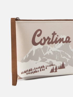 Beige Aline pochette mit Cortina-Print 