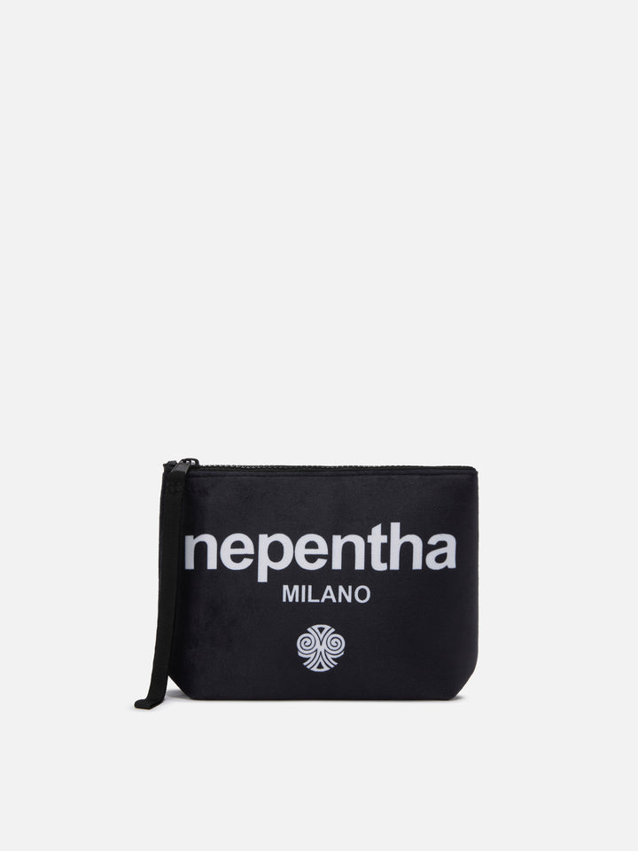 Aline Pouch in wool-effect fabric with Nephenta print | NEPENTHA SPECIAL EDITION