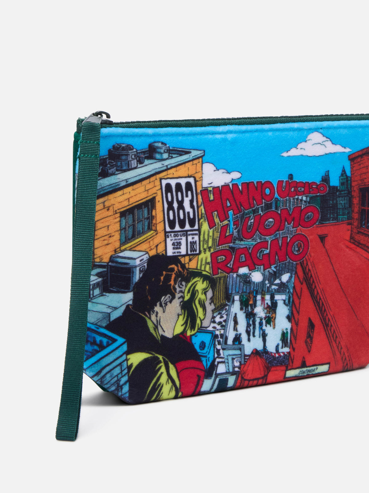 pouch verde oscuro Aline con estampado Uomo Ragno | Special edition 