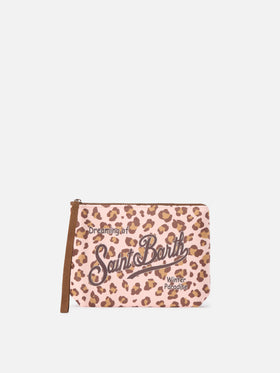 Aline pochette con estampado de leopardo 