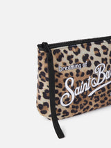 Pochette Aline in lana con stampa animalier