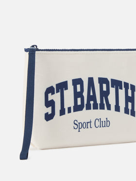 Beige Aline pochette mit St. Barth Sport Club-Print 