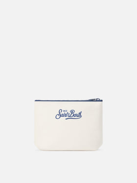Beige Aline pochette mit St. Barth Sport Club-Print 