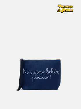 Wollige Pochette Aline mit Non sono bello, piaccio! drucken | VACANZE DI NATALE SONDERAUSGABE