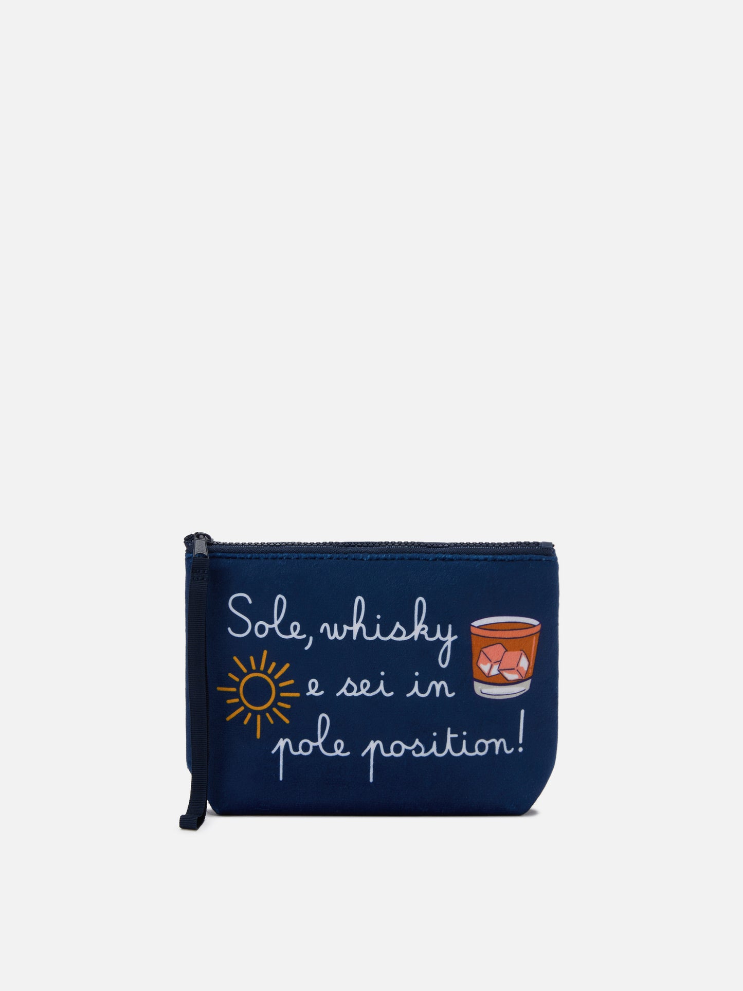 Pochette in lana Aline con stampa Sole, whisky... | VACANZE DI NATALE EDIZIONE SPECIALE