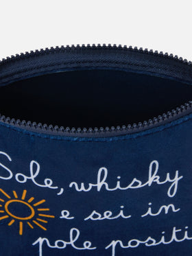 Pochette in lana Aline con stampa Sole, whisky... | VACANZE DI NATALE EDIZIONE SPECIALE