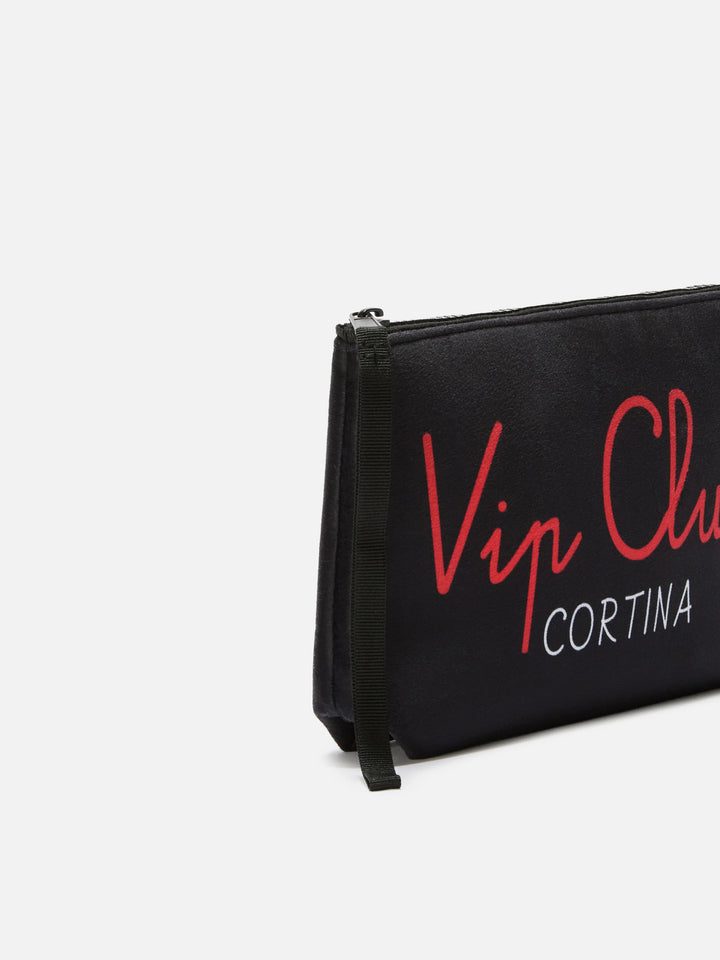 Pochette Aline effetto lana con stampa Vip Club | VIP CLUB SPECIAL EDITION