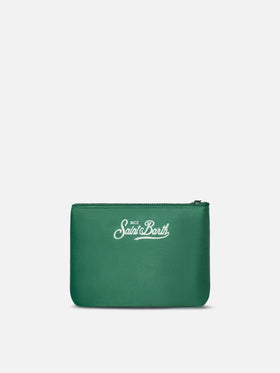 pochette verde Aline con estampado Bollicine 