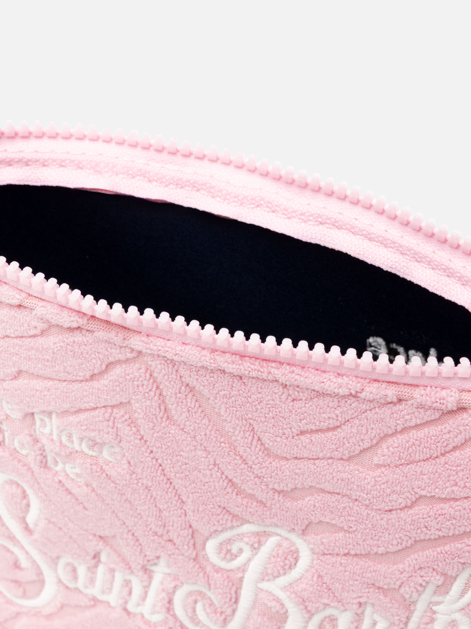 Aline pink zebra embossed terry pochette - MC2 Saint Barth