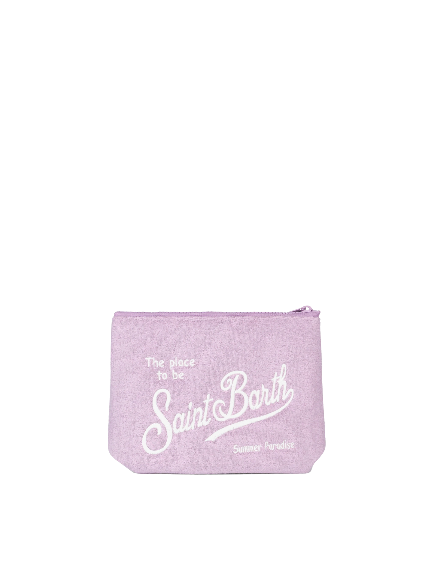Aline lilac embossed terry pochette