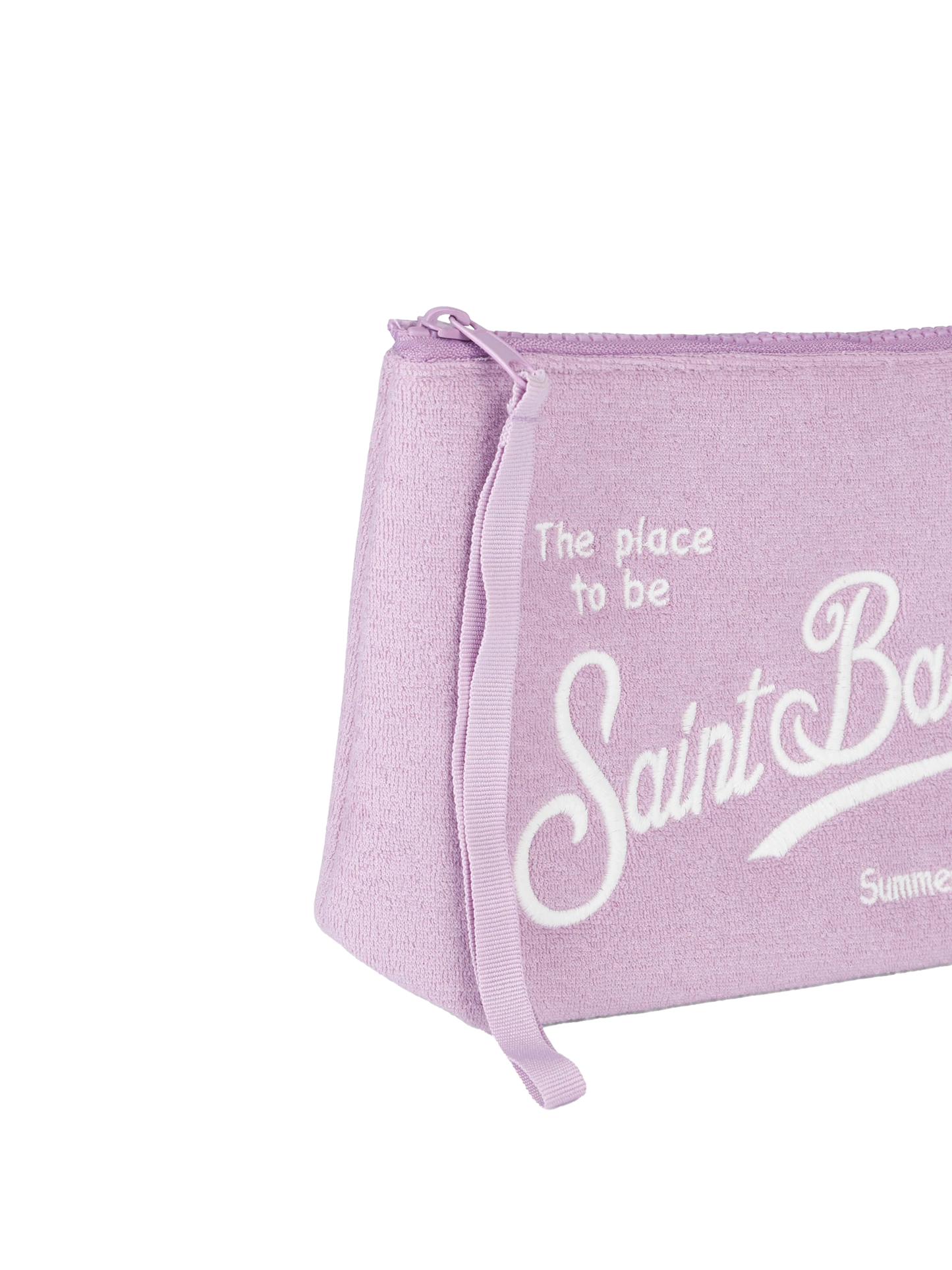 Aline lilac embossed terry pochette