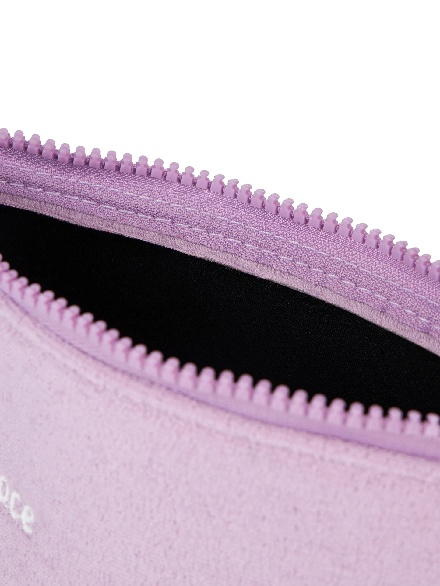 Aline lilac embossed terry pochette