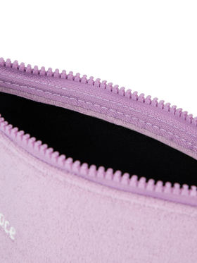 Aline lilac embossed terry pochette