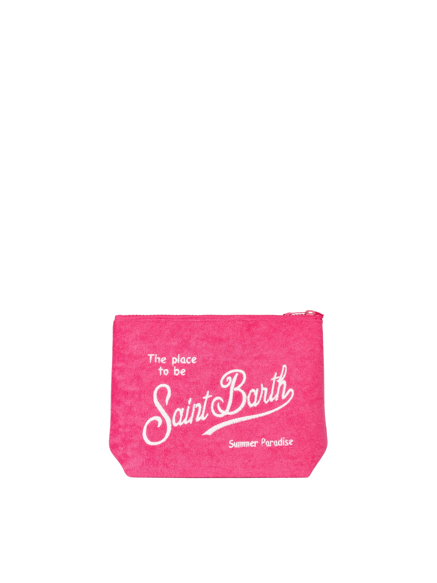 Aline fuchsia embossed terry pochette