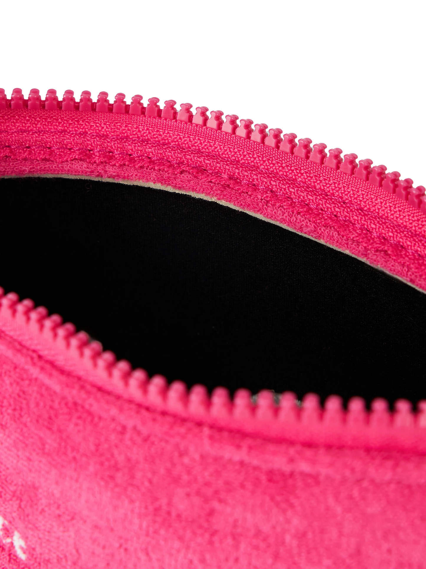 Aline fuchsia embossed terry pochette