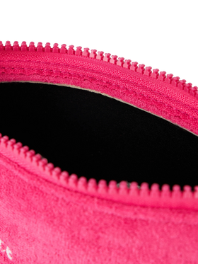 Aline fuchsia embossed terry pochette