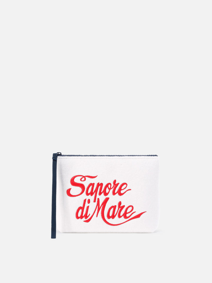 Aline terry-effect pouch with Sapore di Mare print | Special Edition