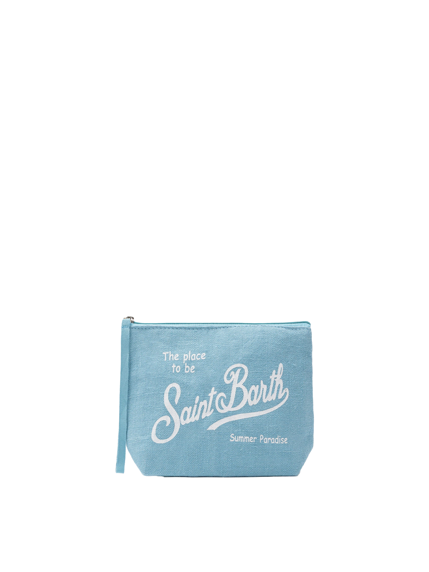 Aline light blue linen pochette - MC2 Saint Barth