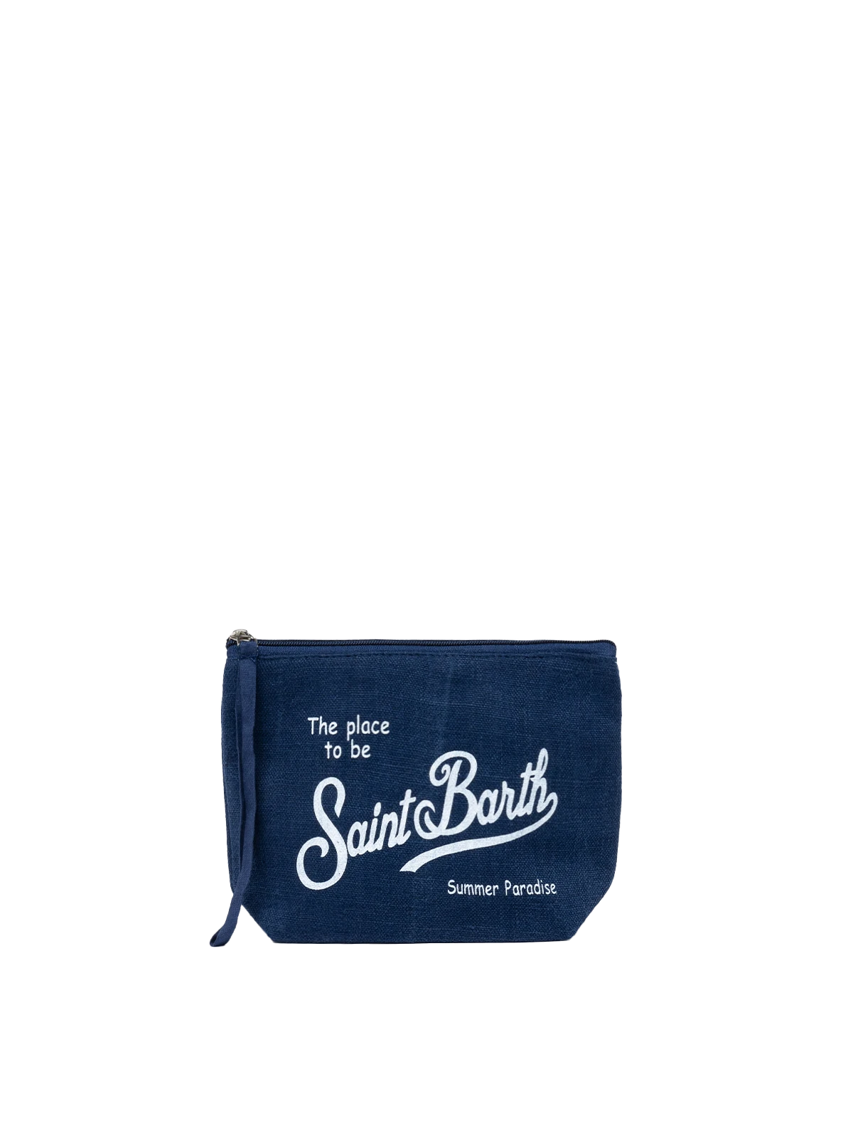 Aline navy blue linen pochette - MC2 Saint Barth