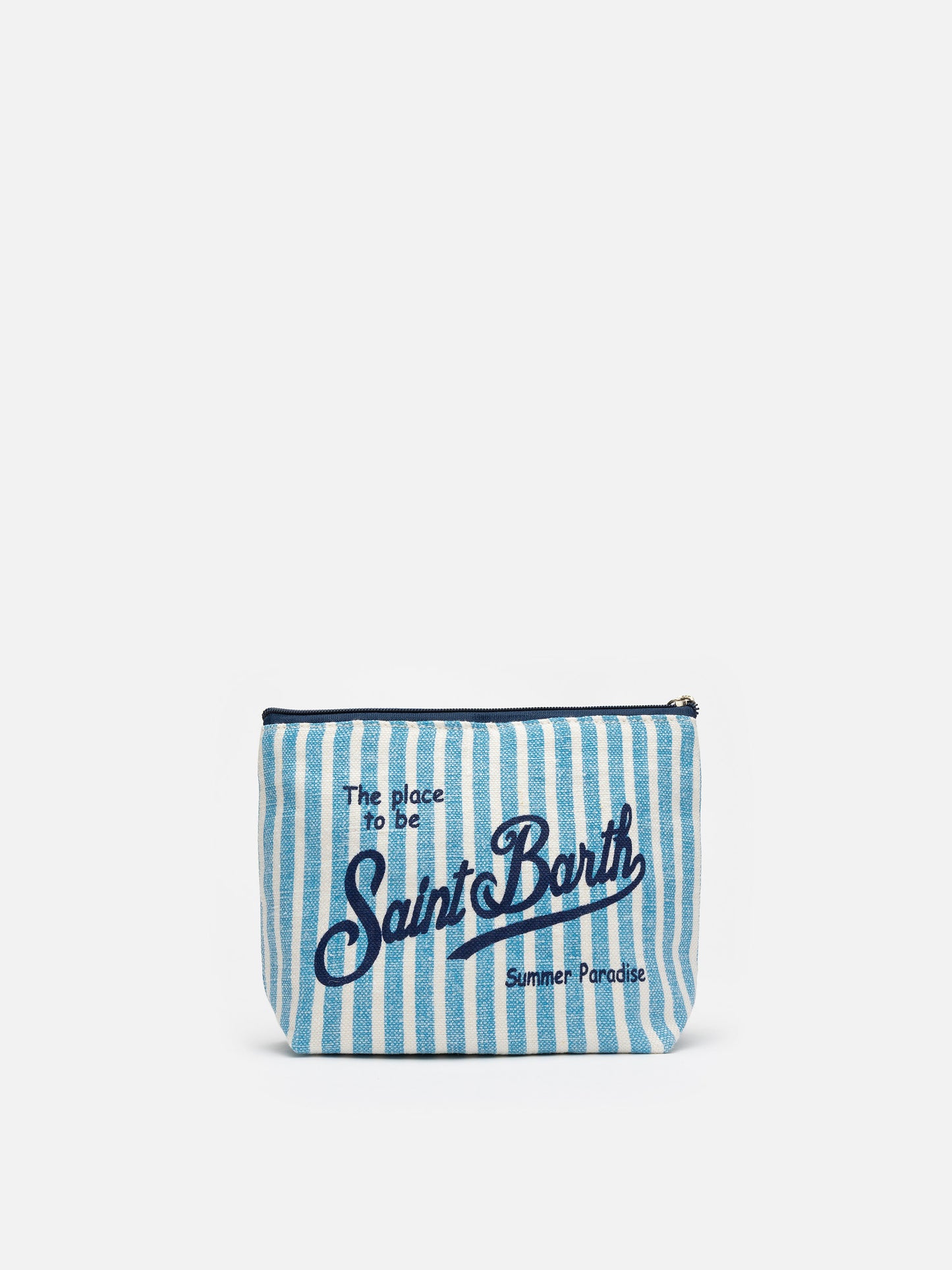 Aline striped linen pochette
