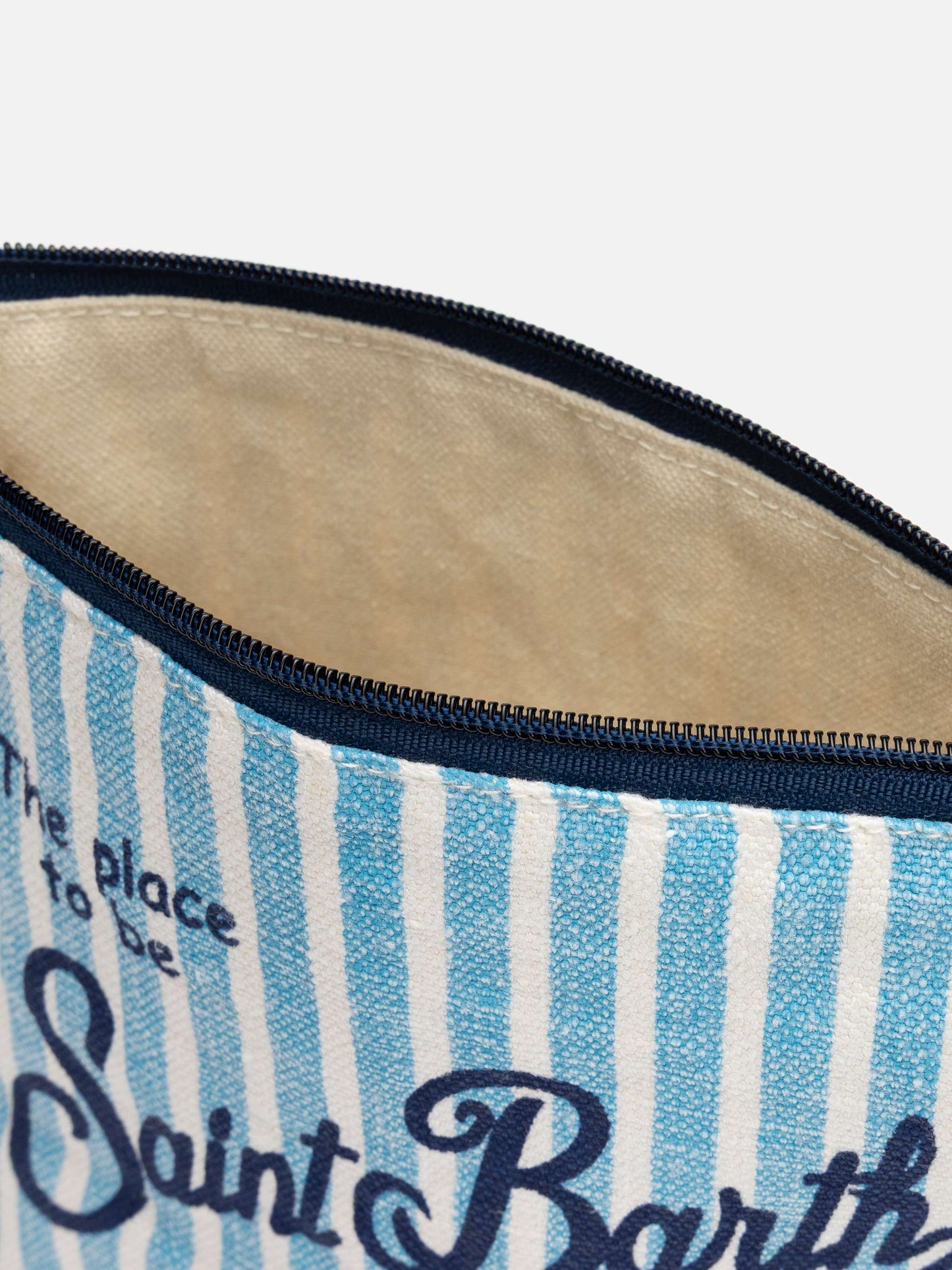 Aline striped linen pochette
