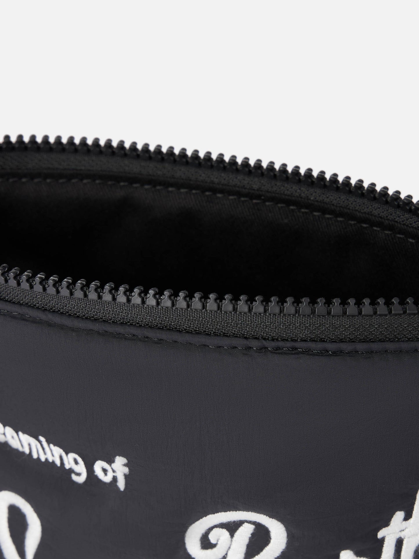 Black puffer pochette Aline with logo embroidery - MC2 Saint Barth