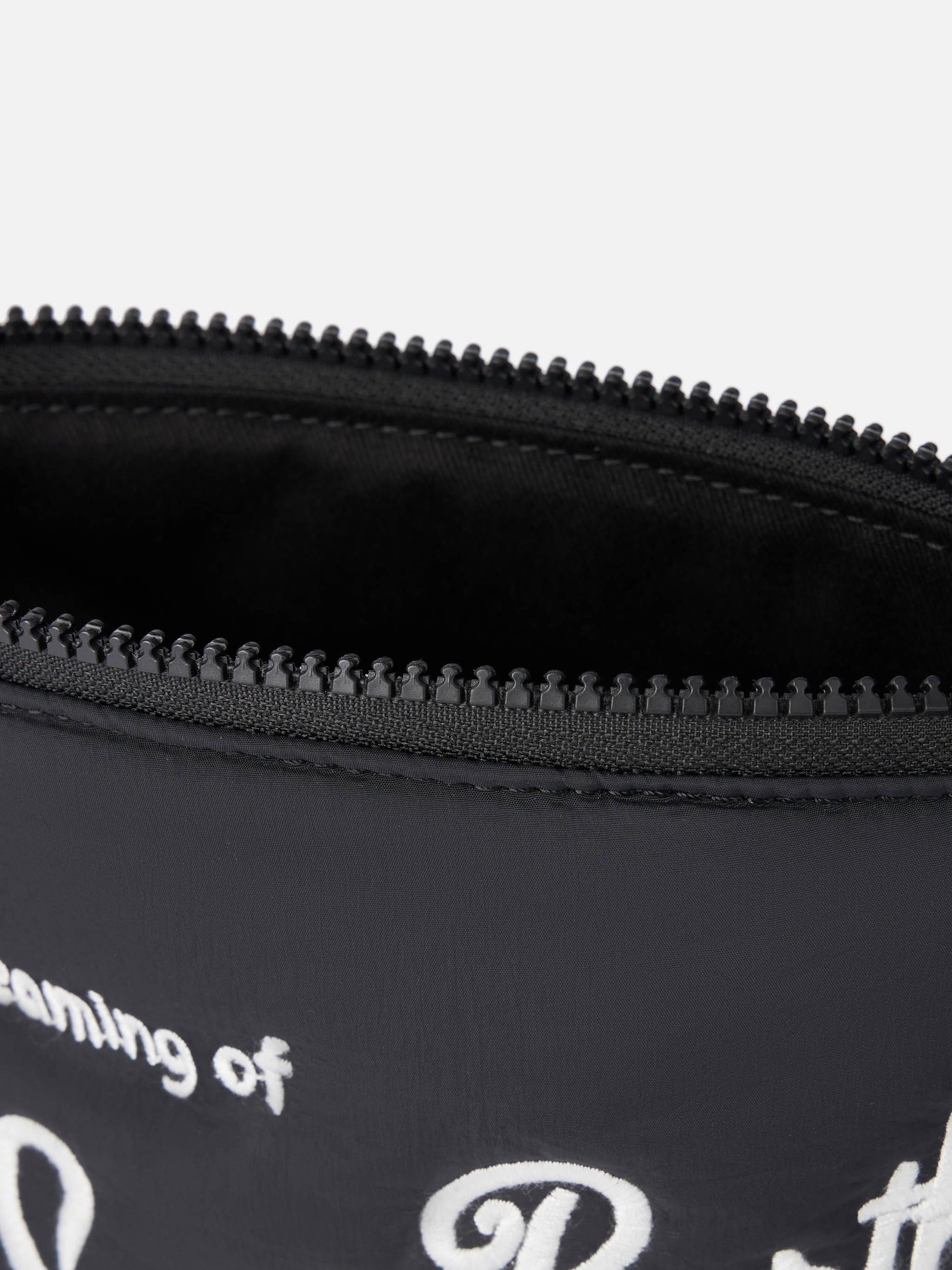 Black puffer pochette Aline with logo embroidery - MC2 Saint Barth