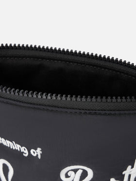 Black puffer pochette Aline with logo embroidery - MC2 Saint Barth