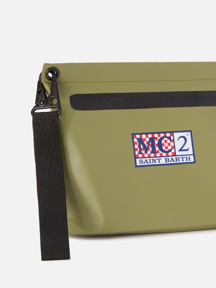 Aline Aqua Waterproof PVC military green pouch