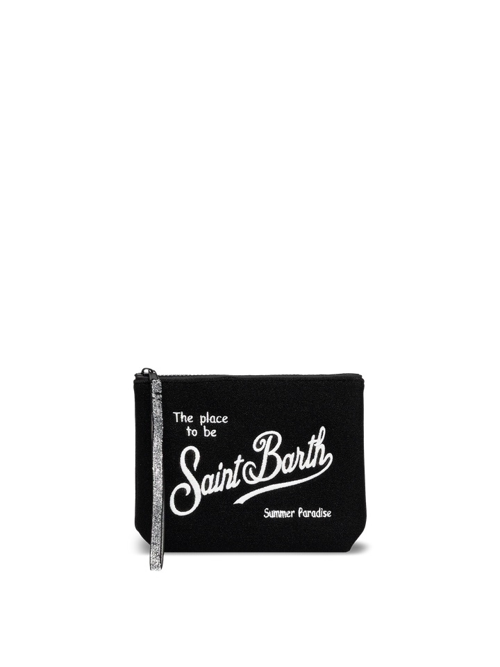 Pochette Aline in lurex nero