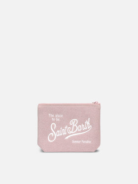 Pochette Aline in lurex rosa