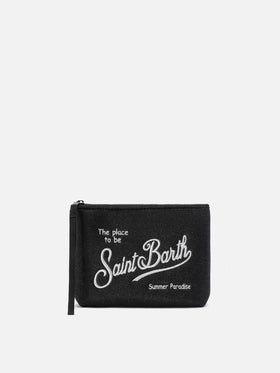 Pochette Aline Lurex nera con effetto lurex