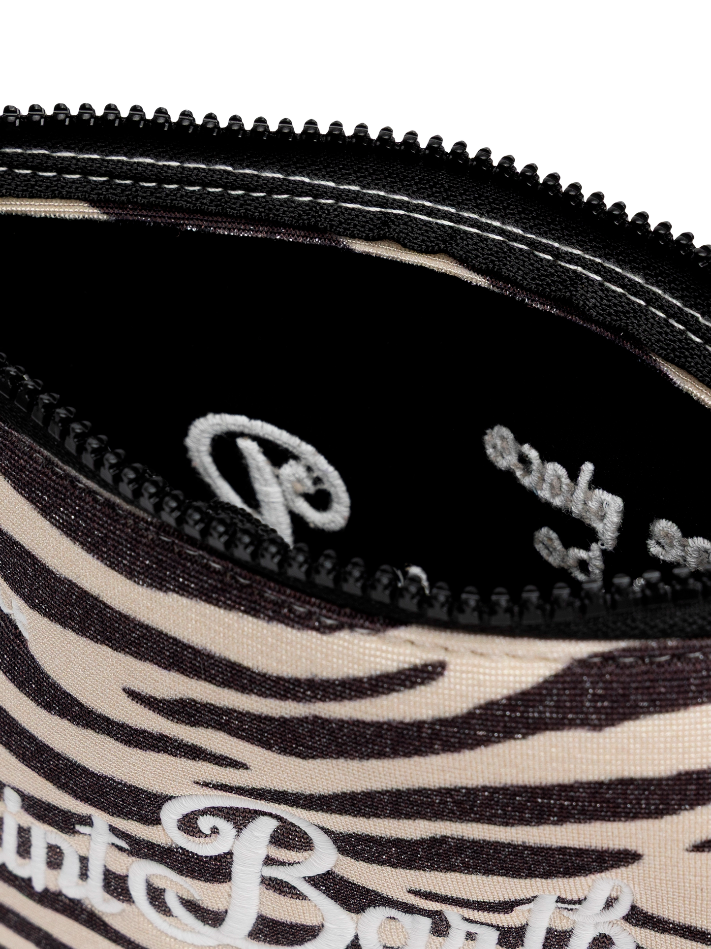Pochette Aline in lurex con stampa zebra