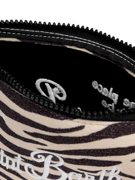Pochette Aline in lurex con stampa zebra