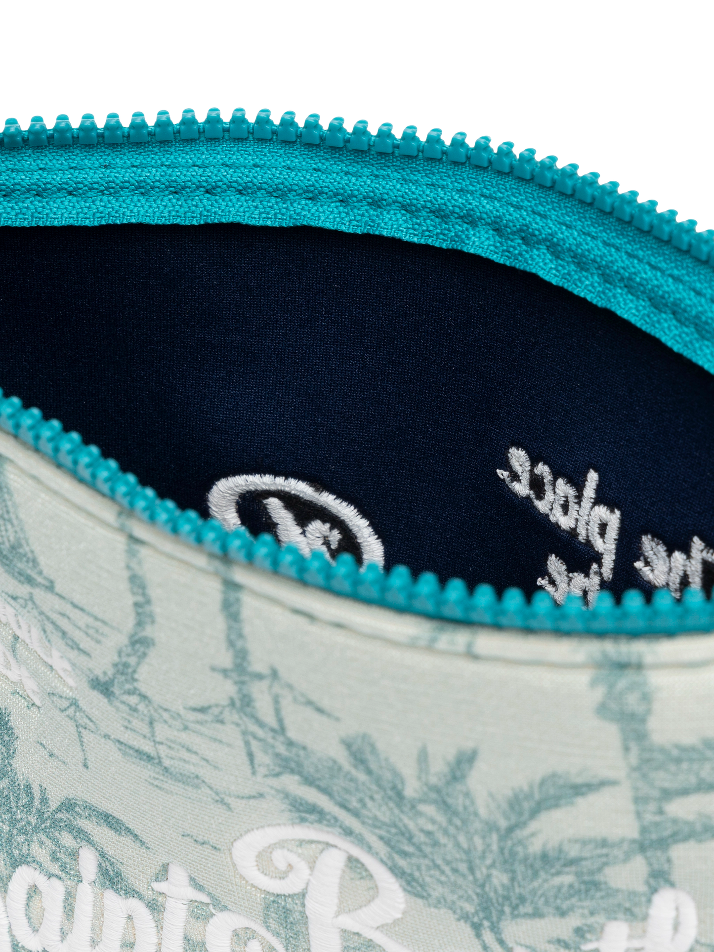 Pochette Aline in lurex con stampa toile de jouy